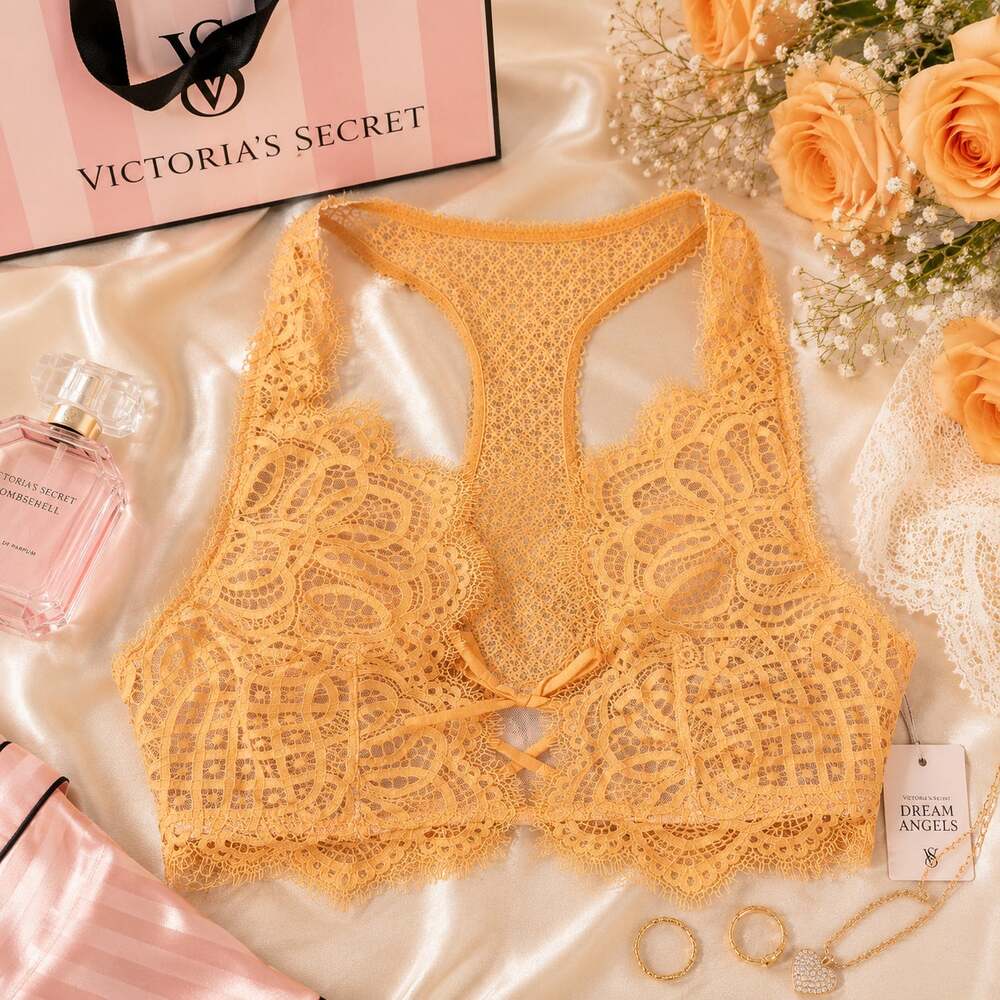 Victoria's Secret Dream Angels Bralette Orange Papaya Medium NWT Festival Boho